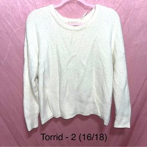 Torrid White Sweater